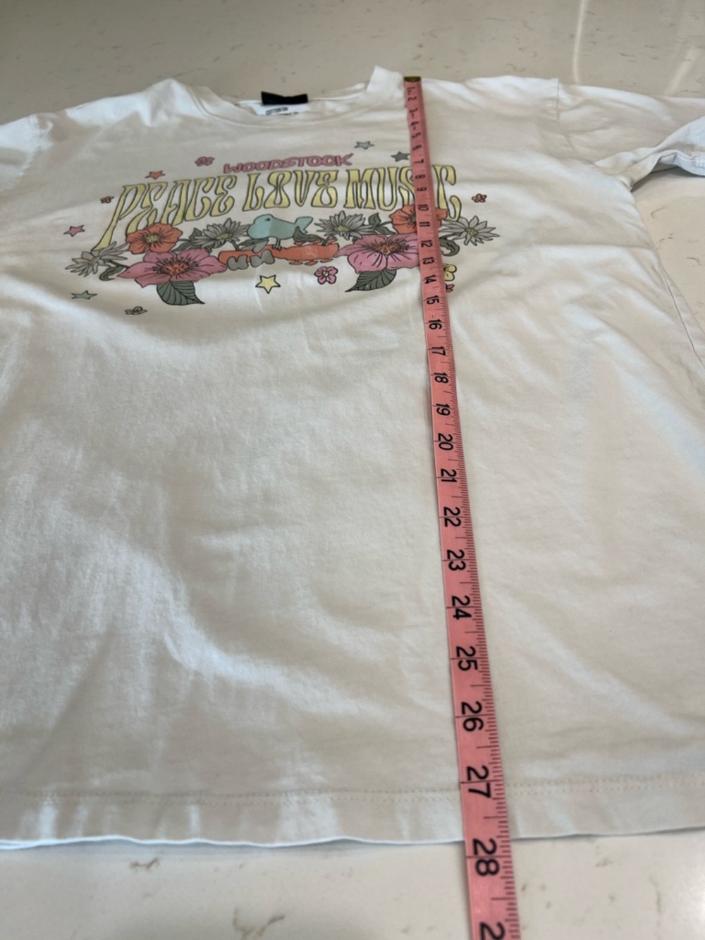 Woodstock Peace Love Music Graphic Tee Cotton On Oversized Style T-Shirt Medium - Picture 8 of 8